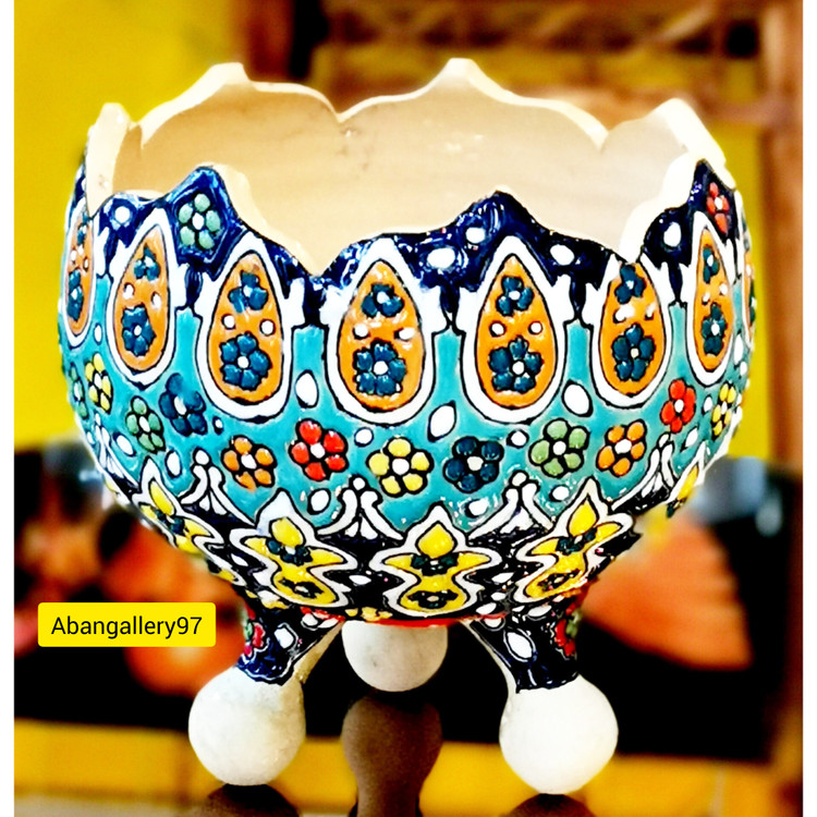 میوه خوری سه تکه مینا کاری