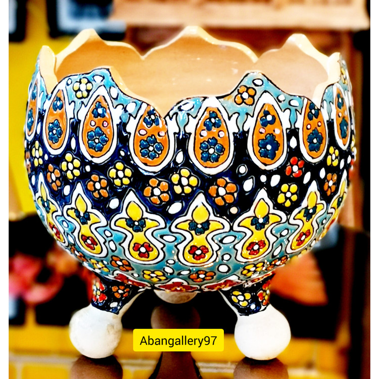 میوه خوری سه تکه مینا کاری