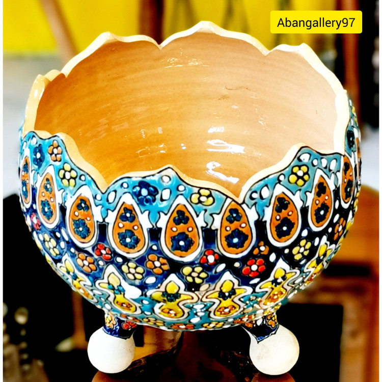 میوه خوری سه تکه مینا کاری