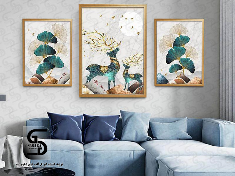 تابلو دکوراتیو سه تکه 60*40 درجه1