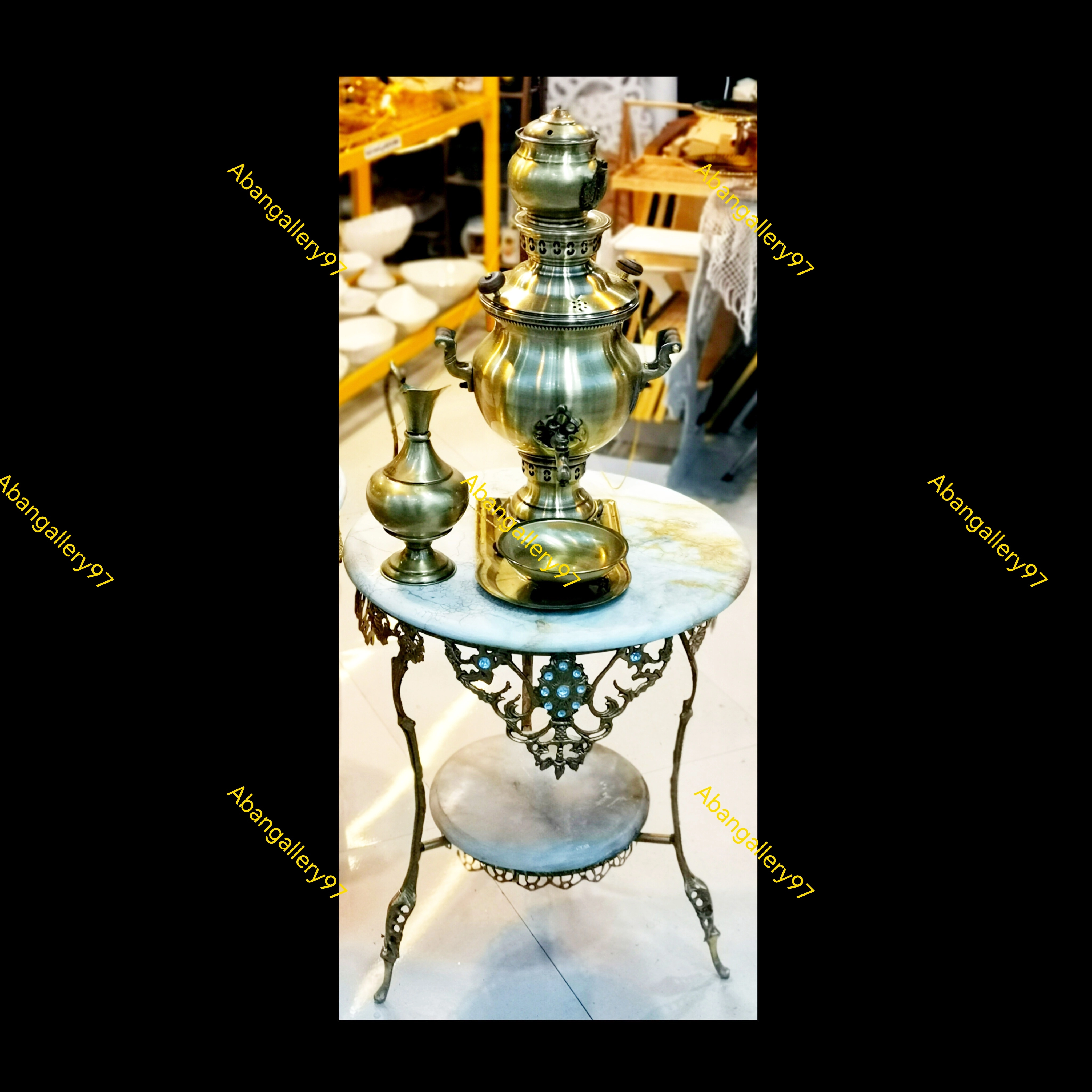 سماور ذغالی برنجی