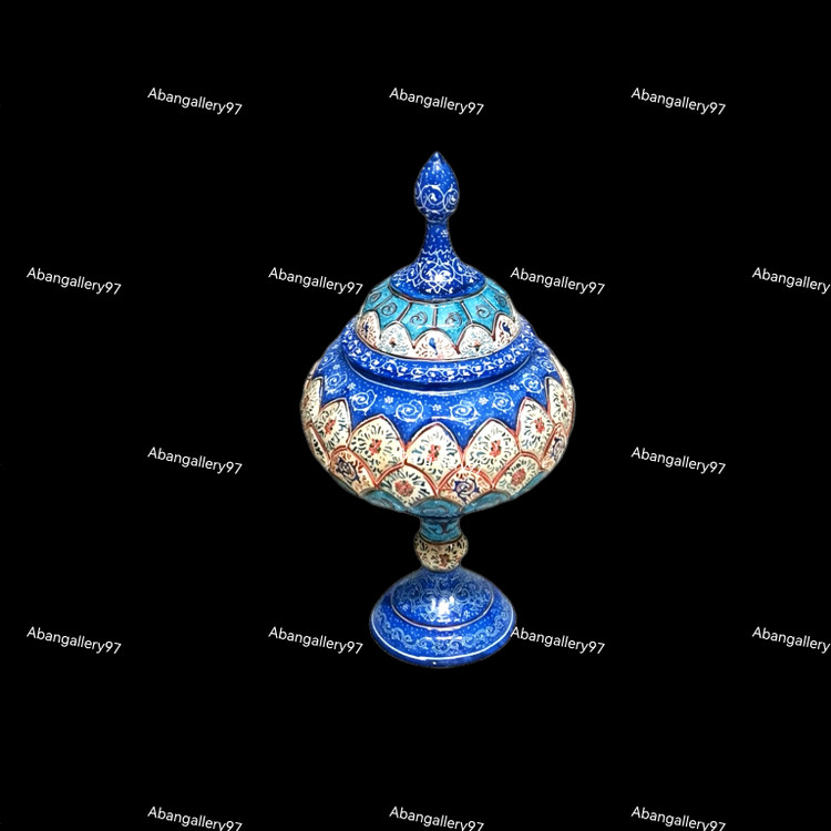 شکلات خوری مسی مینا کاری