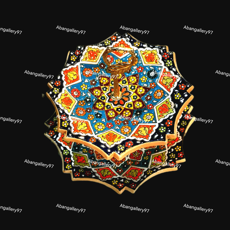 شیرینی خوری دو طبقه مینا کاری