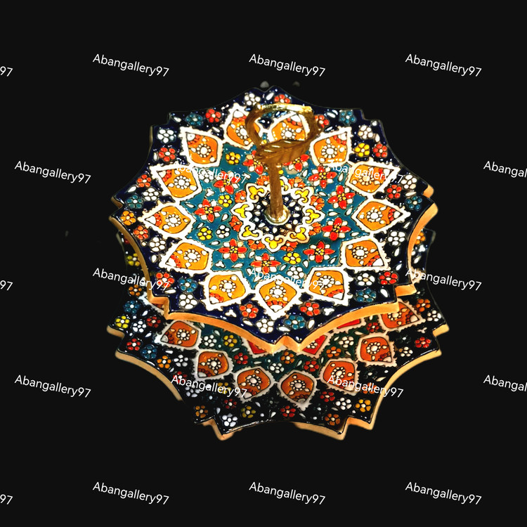 شیرینی خوری دو طبقه مینا کاری