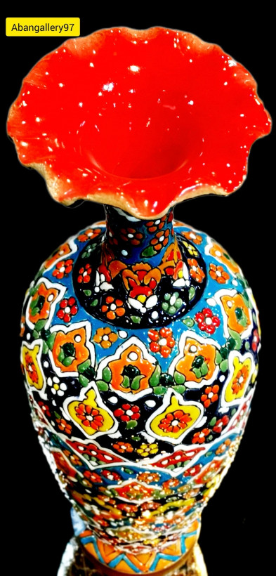 گلدان مینا کاری درجه یک