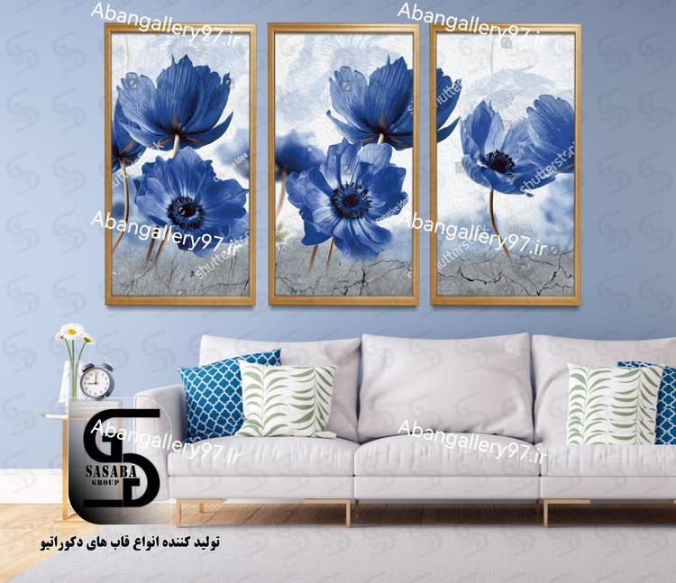 تابلو دکوراتیو سه تکه 60*40 درجه1