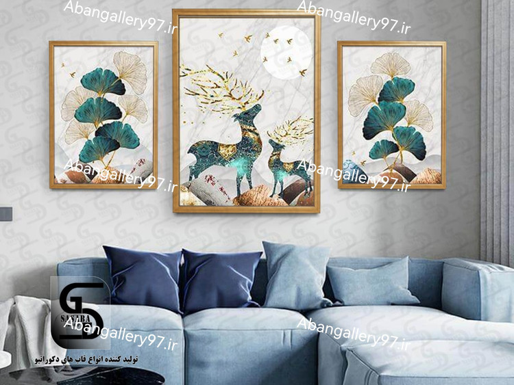 تابلو دکوراتیو سه تکه یک60*40 دوعدد40*30 درجه1