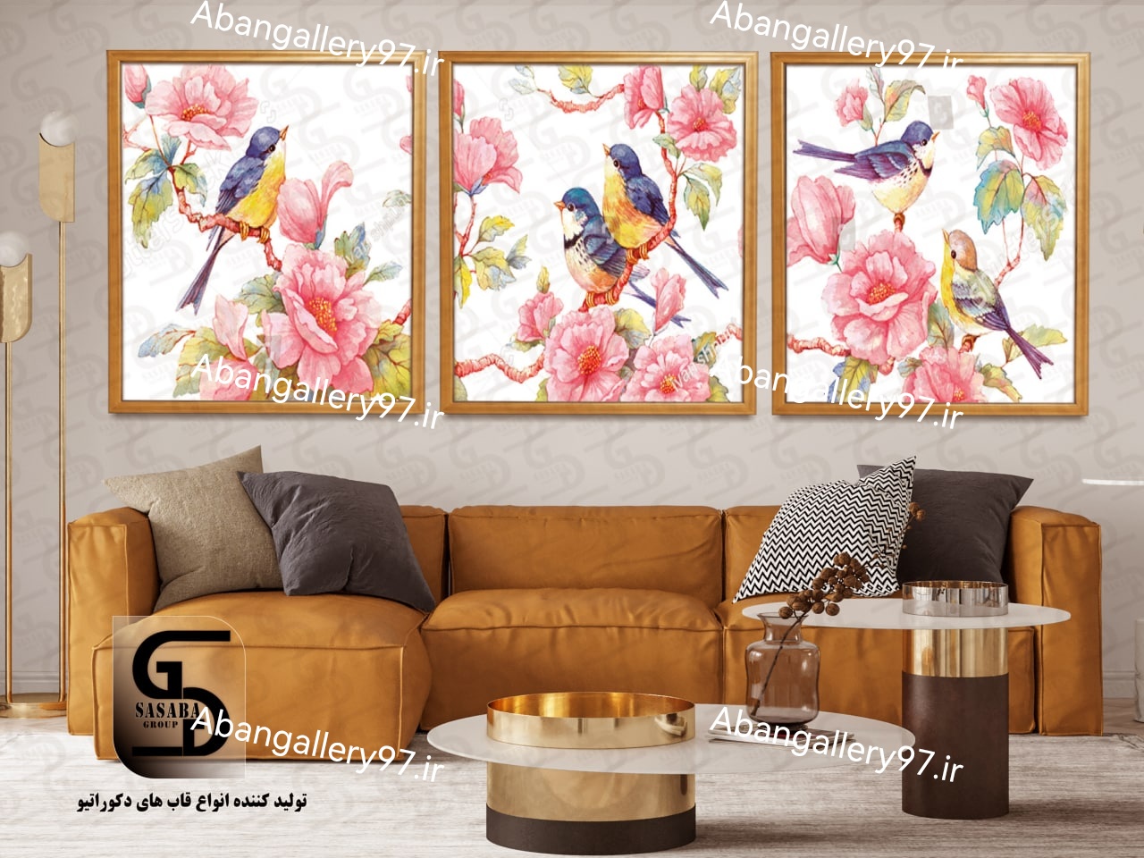 تابلو دکوراتیو سه تکه 60*40 درجه1