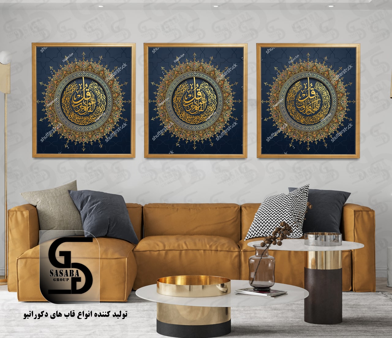 تابلو دکوراتیو سه تکه 60*40 درجه1