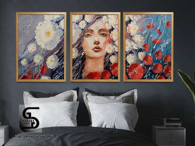 تابلو دکوراتیو سه تکه 40*30 درجه1