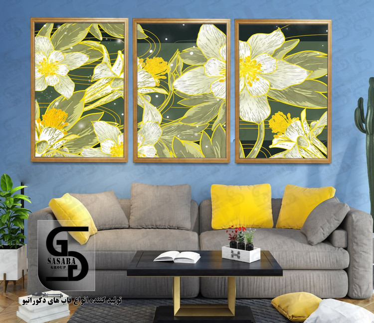 تابلو دکوراتیو سه تکه 40*30 درجه1