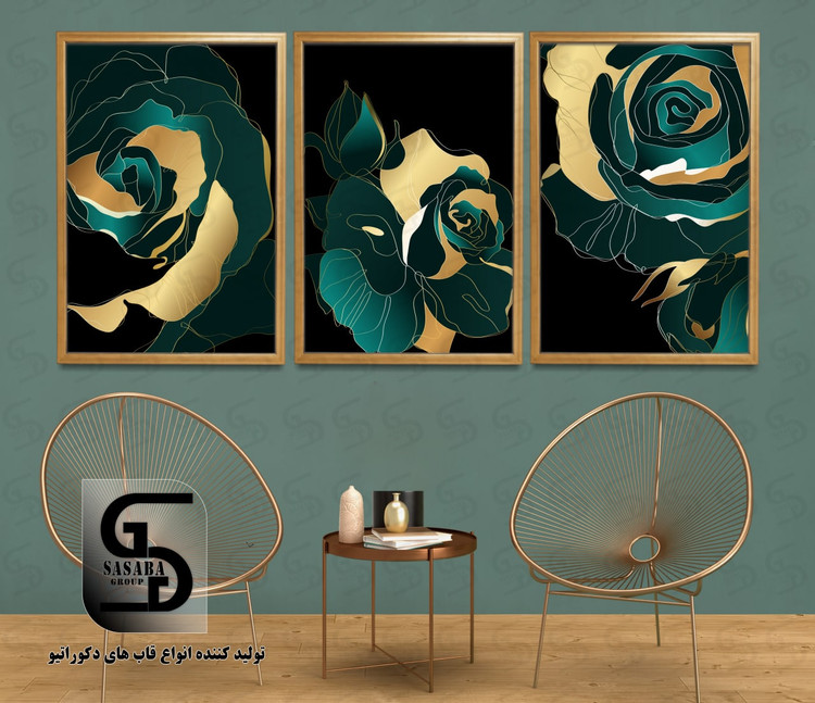 تابلو دکوراتیو سه تکه 40*30 درجه1