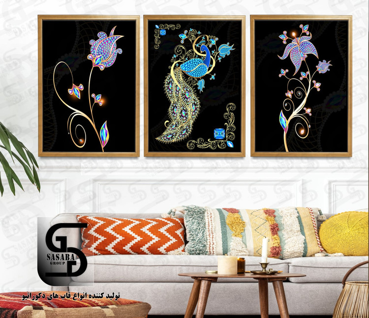 تابلو دکوراتیو سه تکه 40*30 درجه1
