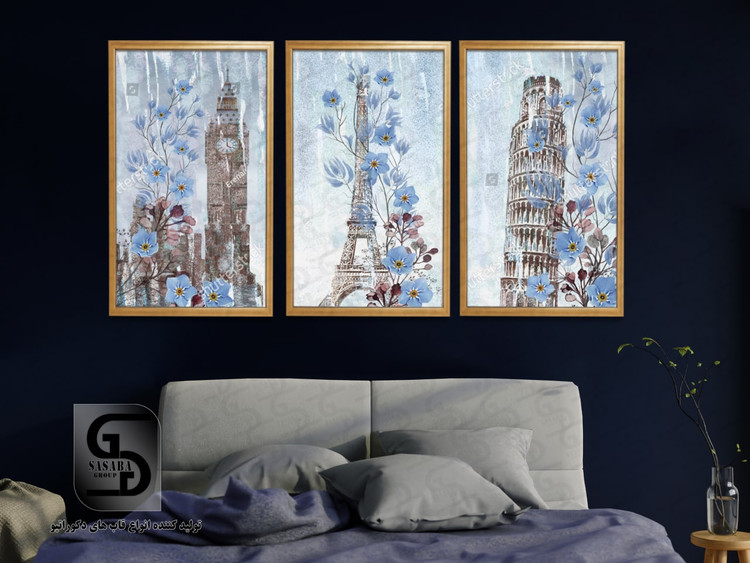 تابلو دکوراتیو سه تکه 40*30 درجه1