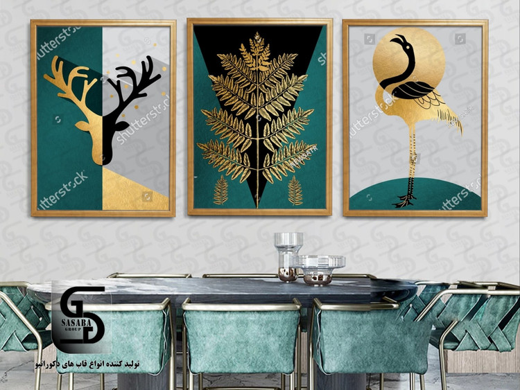 تابلو دکوراتیو سه تکه 40*30 درجه1