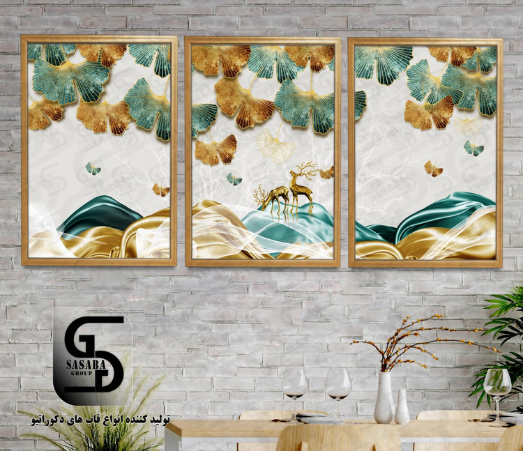 تابلو دکوراتیو سه تکه 40*30 درجه1
