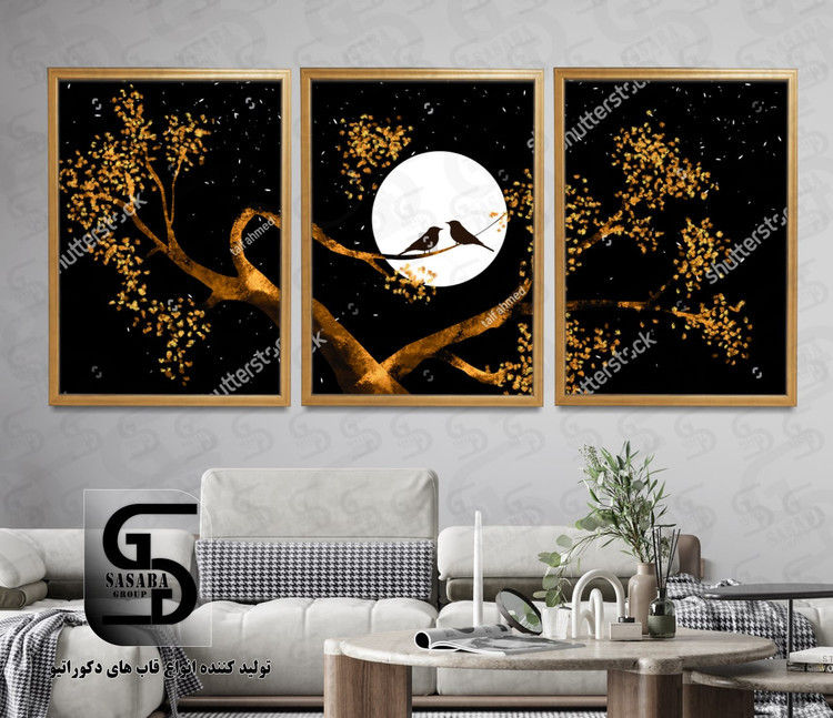 تابلو دکوراتیو سه تکه 40*30 درجه1