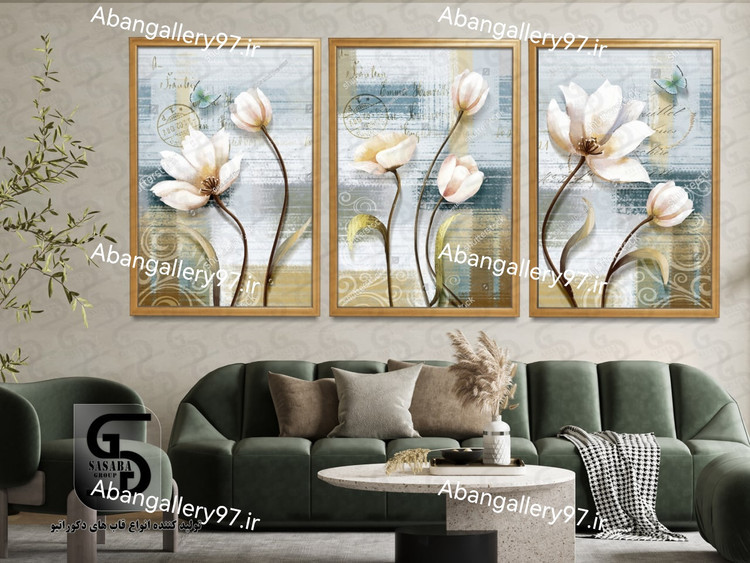 تابلو دکوراتیو سه تکه 40*30 درجه1