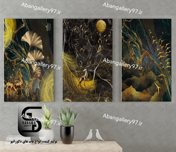 تابلو دکوراتیو سه تکه 40*30 درجه1