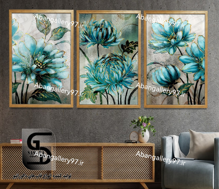 تابلو دکوراتیو سه تکه 40*30 درجه1