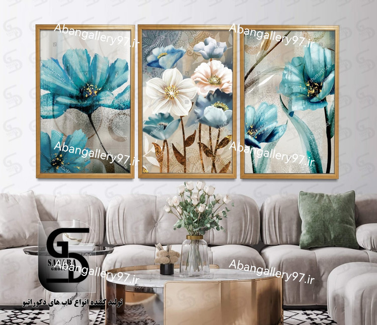 تابلو دکوراتیو سه تکه 40*30 درجه1