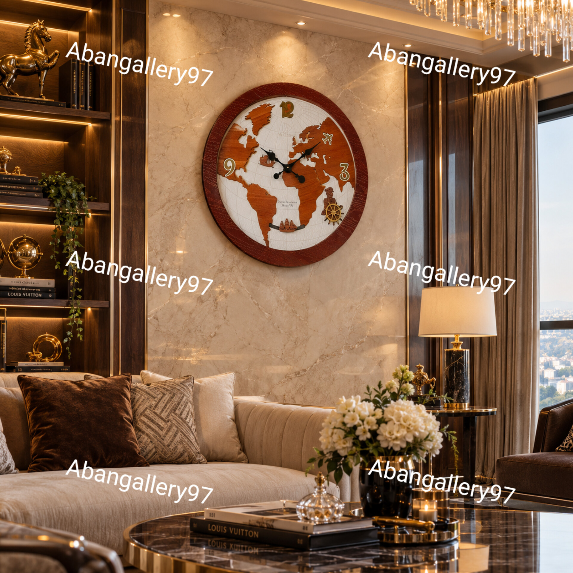ساعت دیواری چوبی درجه۱