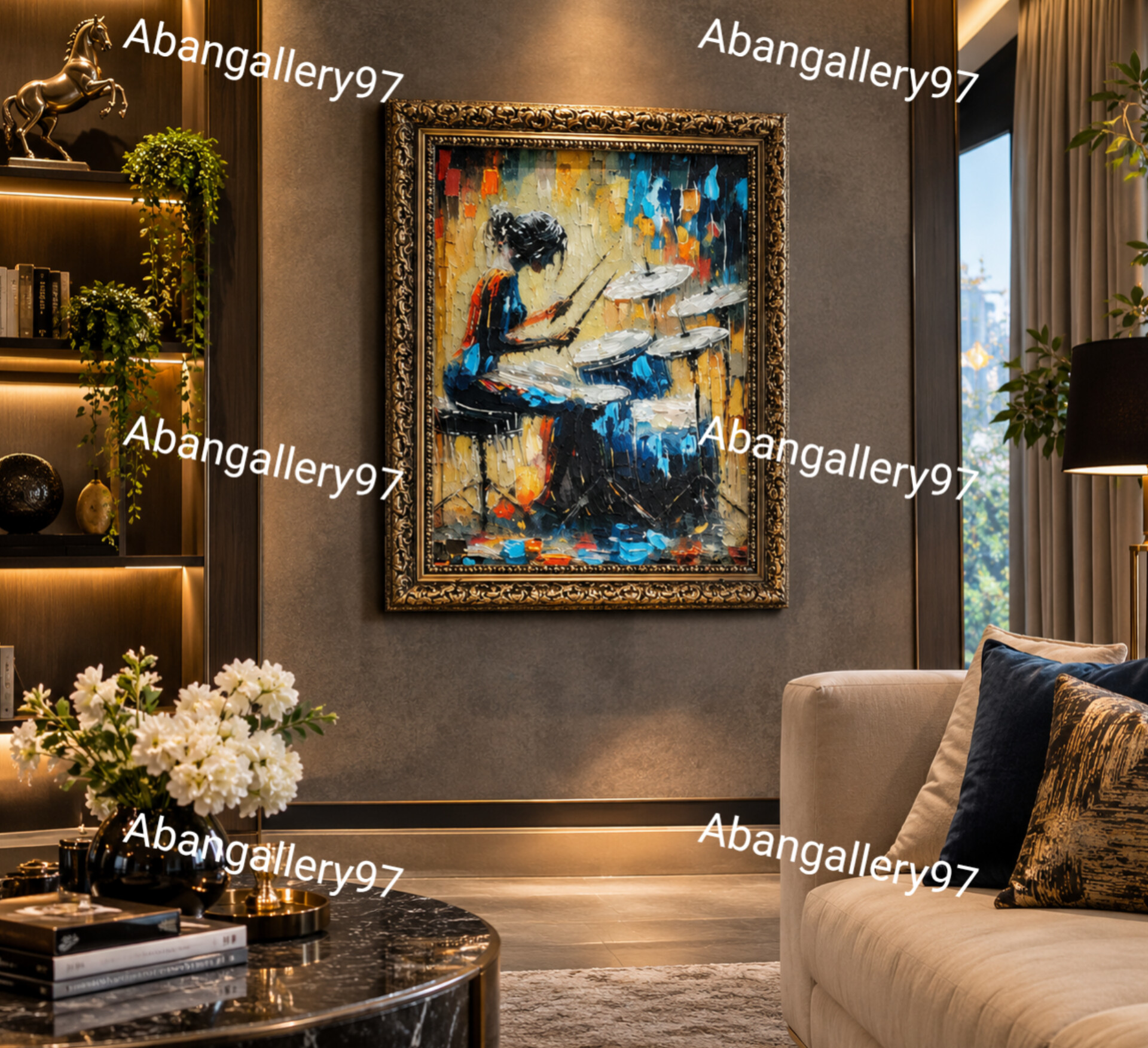 تابلو نقاشی مخمل 55*45
