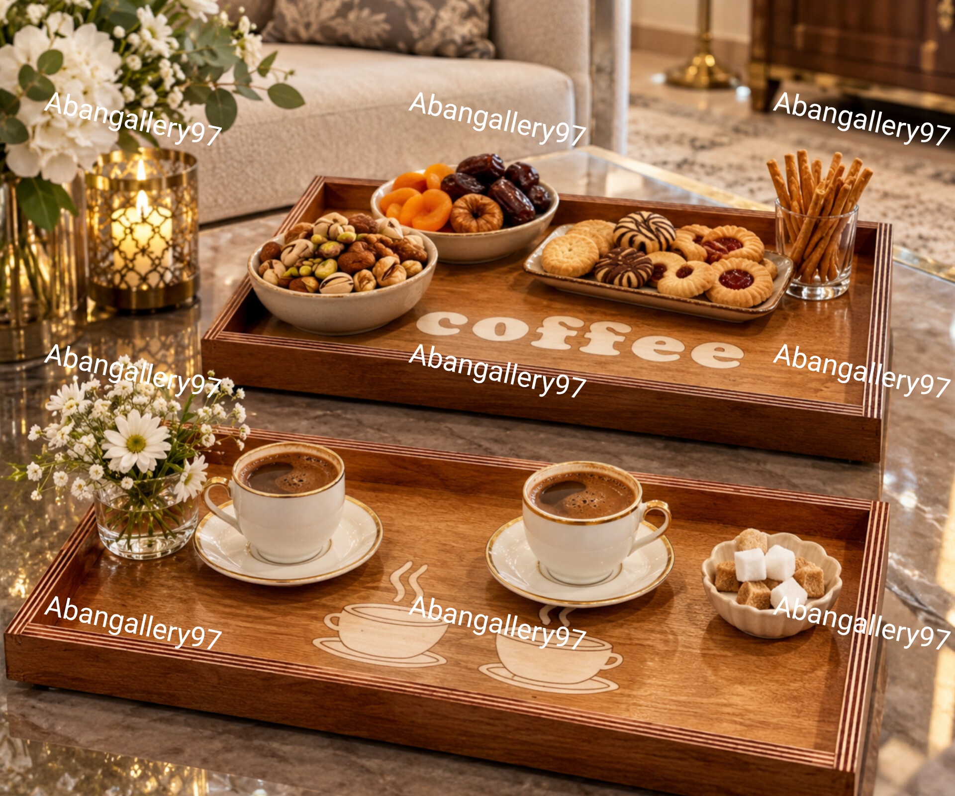 سینی چوبی متوسط