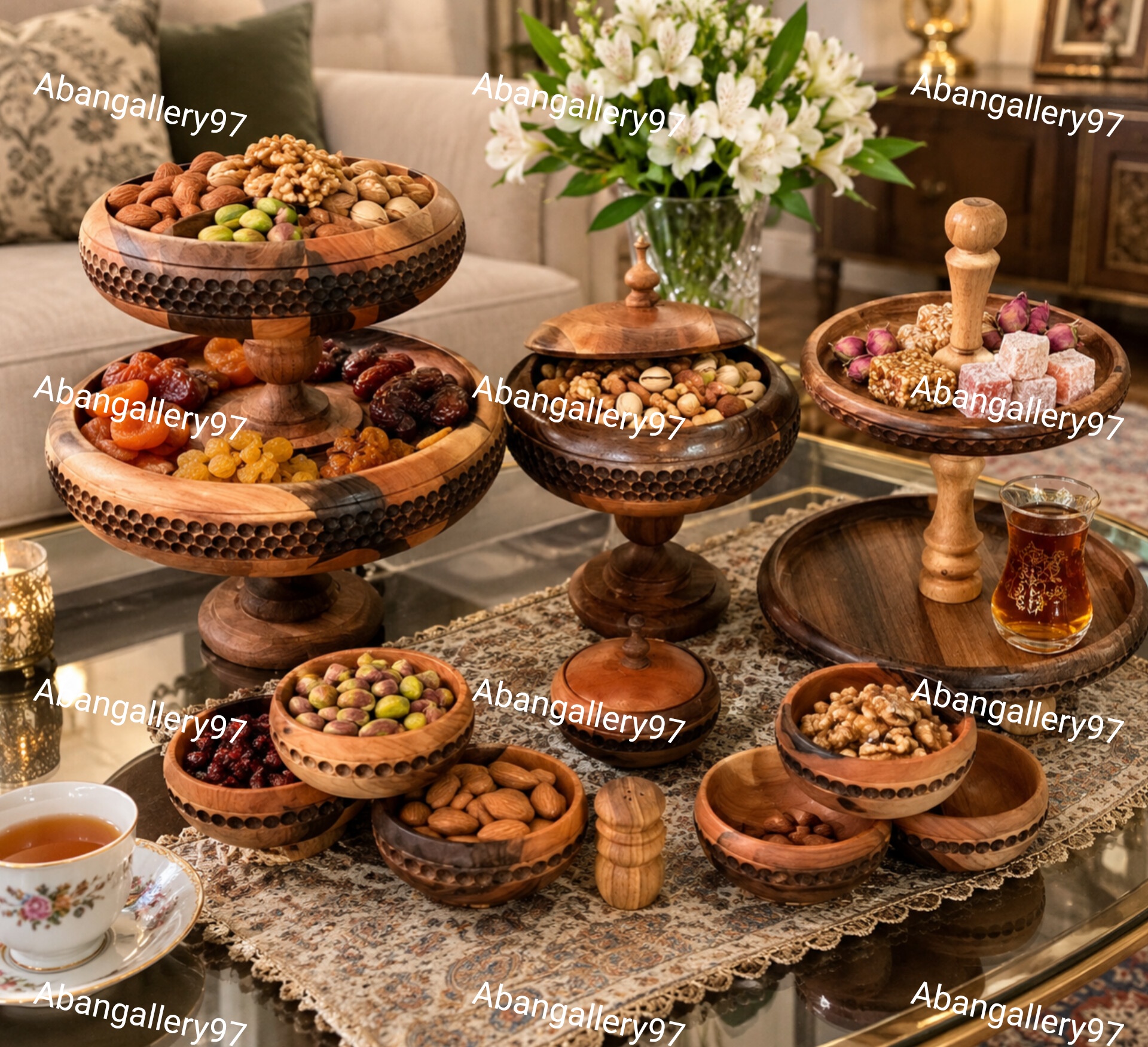 سرویس پذیرایی 14 پارچه گردو درجه۱