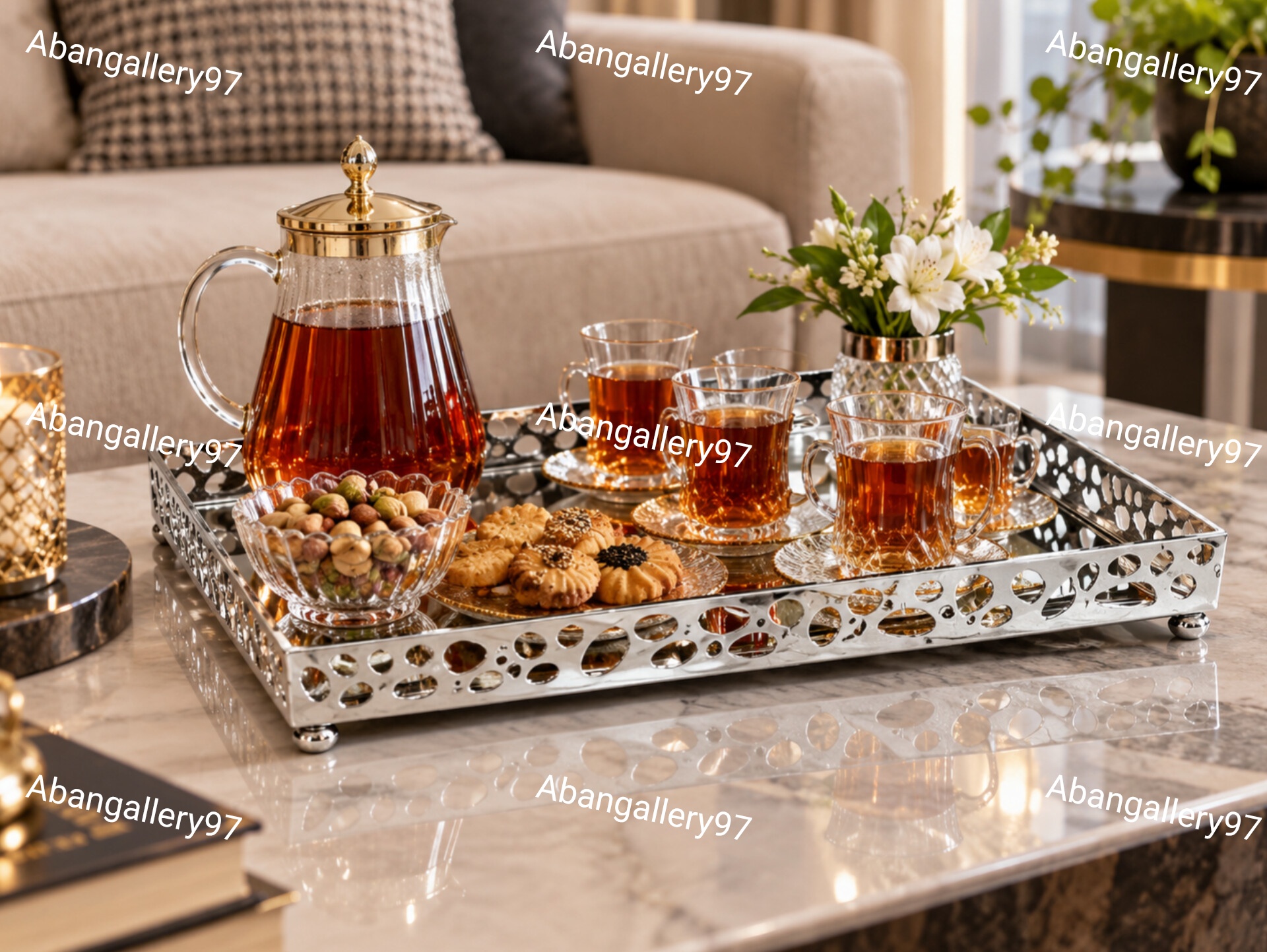 سینی آینه درجه1 سایز متوسط