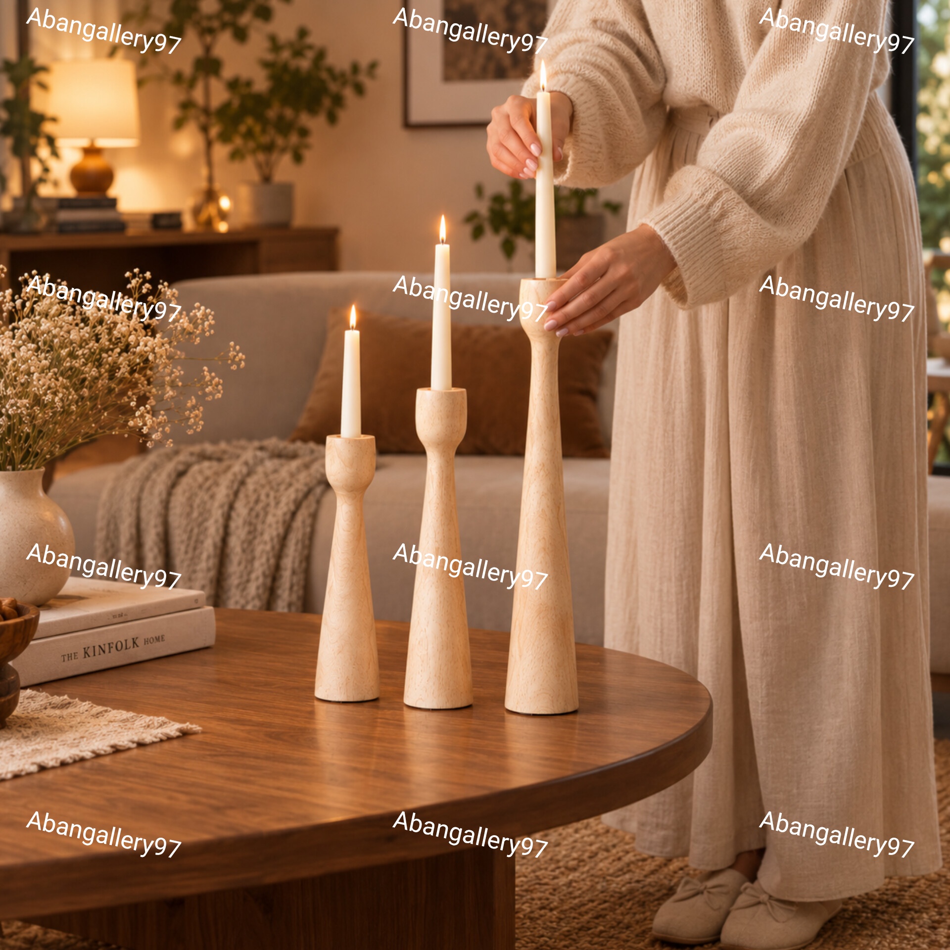 جا شمعی 3سایز گردو